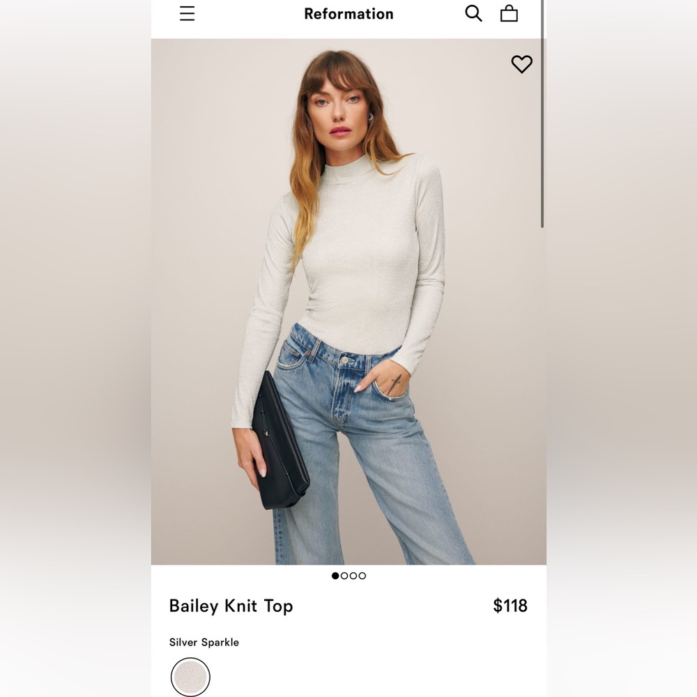 Reformation Bailey Knit Top, size S
